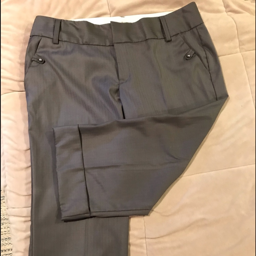 Cropped cuffed dress pants stretch